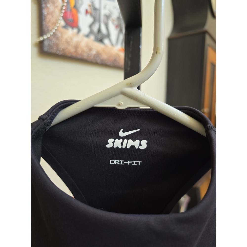 Nike x SKIMS Matte Mock Neck Racer Tank Obsidian Black SL-SLS-8353W Small - Picture 3 of 6